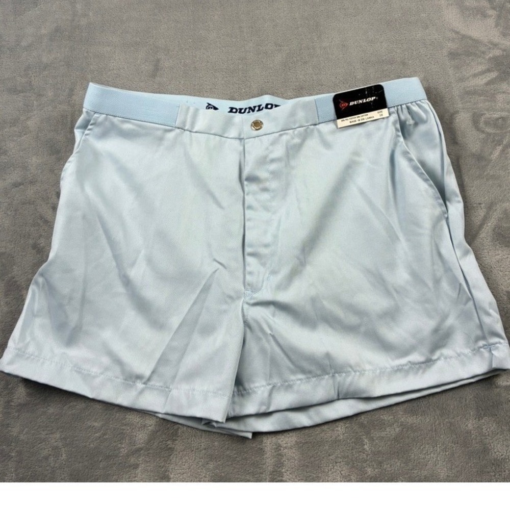 NWT Dunlop Men Light Blue Golf Shorts Sz 36 Elastic Waist Pastel Activewear Vtg
